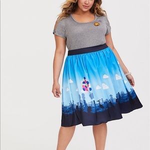 Torrid Disney Pixar up satin skirt